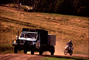 Bike and Support Vehicle